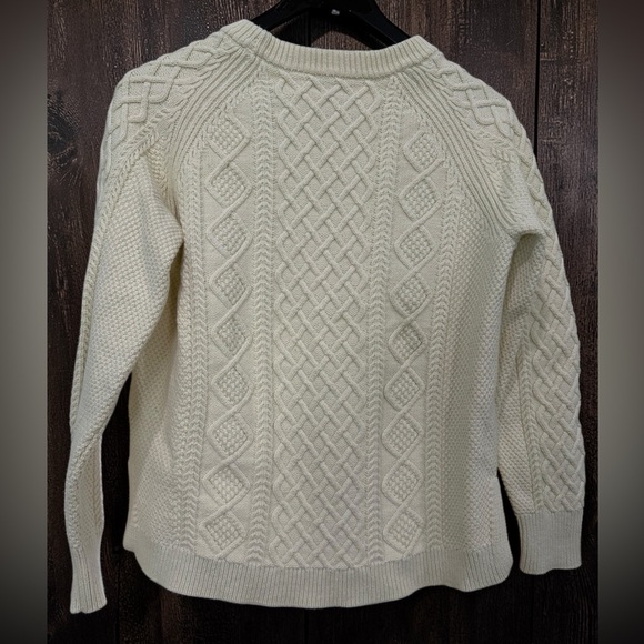 J. Crew Sweaters - J. Crew Off-White Cable-Knit Crewneck Sweater